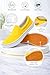 Emma Shoes Low-Top Slip Ons Women's Fashion Sneakers Casual Canvas Sneakers for Women Comfortable Flats Breathable Padded Insole Slip on Sneakers Women Low Slip on Shoes, Yellow, 10