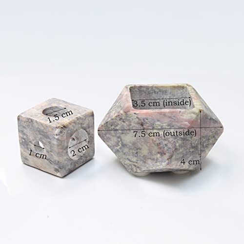 Savon 1375KA Stone Incense Stick Holder Burner Candle Stand Palo Santo Modern Minimalist Geometric Art Deco thumb #1