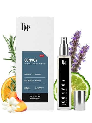 Image of EM5 Convoy Perfume for Men | Citrus Fresh Marine Fragrance | Eau De Parfum Spray | Luxury Gift for Him | 15 ml