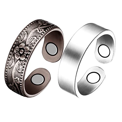 Jecanori 2PCS Lymphatic Drainage Therapeutic Rings for Women