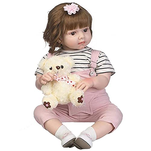 HZWDD 70cm lebensechte wiedergeborene Kleinkindpuppe Real Size Weiche Silikon Vinyl Puppe 28inch Realistische…