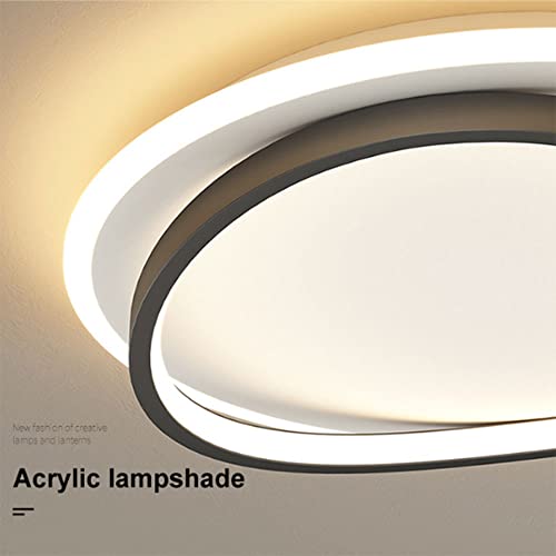 Plafonnier de chambre à coucher LED avec lustre rond simple de luxe irrégulier - 6