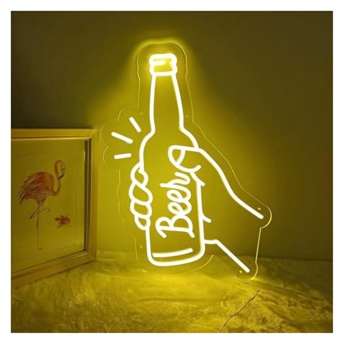 Enseigne néon bouteille de bière pour créer une ambiance bistrot à la maison