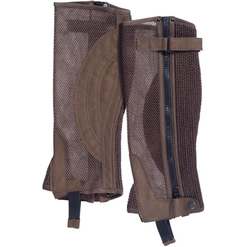Tough 1 Breatheable Half Chaps, Brown, Large