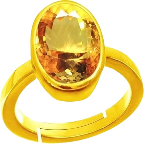 Bague citrine argent sterling naturelle taille ovale ajustable bijou femme tendance
