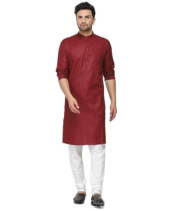 Image of GOLAZO Men's Cotton Kurta Pyjama Set Combo - Pack of 2 | Traditional Ethnic Wear for Festivals & Celebrations