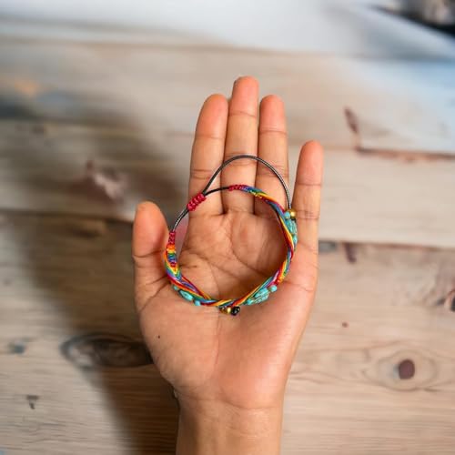 Pulsera trenzada macramé orgullo LGBT para hombre y mujer miniatura 5