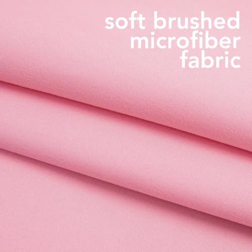 Image of Comfyanno Cot Sheets for Daycare Standard Size - Fits 23 inch x 52 inch Cot, 2 Pack, Daycare Essentials, Soft & Comfortable Fitted Cot Cover, for Preschool Kids /Girls Nap Time, Brushed Microfiber - Pink