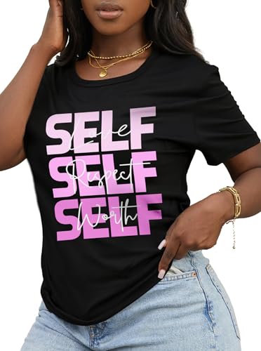 Hilinker Women's Funny Graphic Tees Casual Loose Summer Cute Tops Short Sleeve T Shirts2