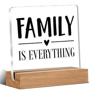 Family Quotes Decor Sign Family is Everything Clear Desk Decorations Housewarming Gifts Acrylic Sign With Wooden Stand for Desk Table Shelf Home Family Quotes Decor Sign Family is Everything Clear Desk Decorations Housewarming Gifts Acrylic Sign With Wooden Stand for Desk Table Shelf Home