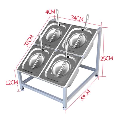 Gewürzregal-Set aus Edelstahl, 4/6/8 Etagen, Küchenkräuterbehälter für Saucen, Salate, Marmeladen, Obst, effiziente Aufbewahrungslösung für Hobbyköche