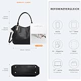 Miss Lulu Handtasche Damen groß Shopper Tasche Tote Bag Henkeltasche Weichen PU Leder mittelgross Umhängetasche