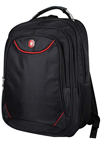 Mochila Executiva, Swissland, Unissex, Preto/Vermelho