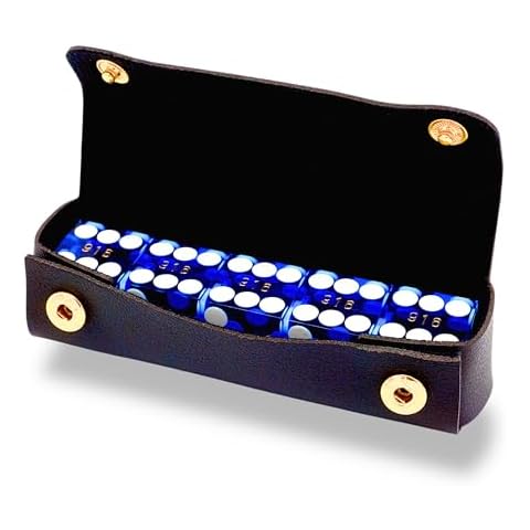 Luck Lab Grade AAA Casino Dice Set with Leather Case Cover