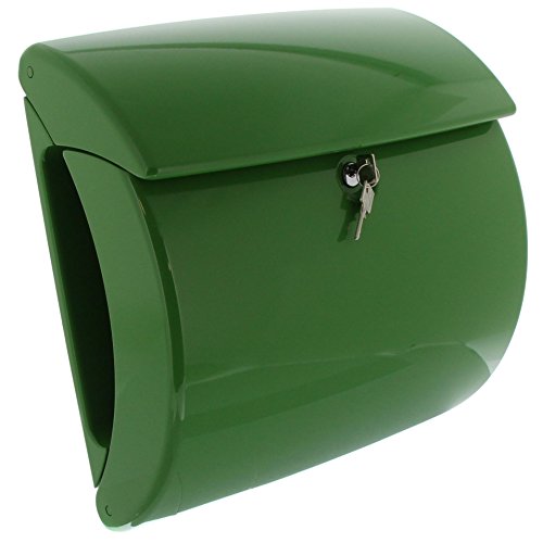 Preisvergleich Produktbild BURG-WÄCHTER, Briefkasten mit integriertem Zeitungsfach in Klavierlack-Optik, A4 Einwurf-Format, EU Norm EN 13724, Hochwertiger Kunststoff, Piano 886 FG, Fresh Green