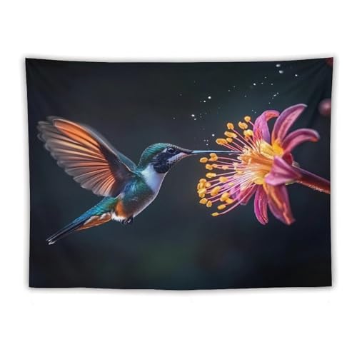 Tapiz de colibrí para colgar: decora paredes vacías sin pintar y con estilo vintage
