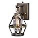 Bruges Bronze Round Outdoor Flush Mount Ceiling Light Clear Glass