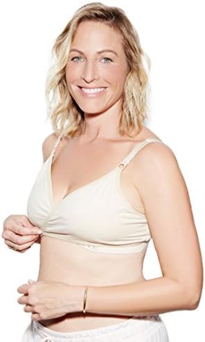 The Dairy Fairy Arden- All-in-One Nursing and Hands-Free Pumping Bra, Nude, X-Large