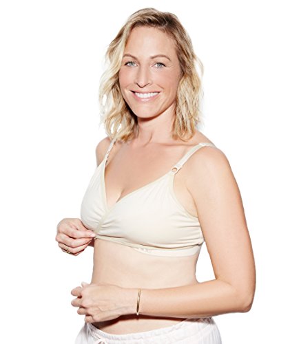 The Dairy Fairy Arden- All-in-One Nursing and Hands-Free Pumping Bra, Nude, X-Large