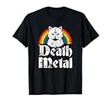 Death Metal Satanic Cat Rainbow Rock Goth Concert T-Shirt