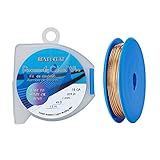 alambre cobre 1mm 【Uso Amplio】: Ideal para hacer componentes de joyería como maille de cadena, cadena de cuentas, anillos de salto, alambre de cuentas, pendientes y colgantes envueltos en alambre o cualquier proyecto de manualidades.