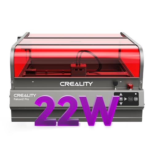 Creality Falcon2 Pro 22W Laser Engraver-Desktop Diode 120W Output with Integrated Enclosure, Camera&Air Assist for Batch Process, 500mm/s, Laser Cutter and Engraver Machine for Wood/Acrylic/Metal