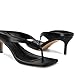 MAIJED Thong Kitten Heels for Women Square Toe Flip Flop Low Heel Sandals Slip On Slides Comfortable Fashion Party Dressy Heeled Slipper Sandals Shoes Black US8