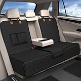 BMaoBBo hundedecke Auto rückbank, rutschfeste wasserdichte Autoschondecke Hund Rücksitz, Hundeschutz Auto Rückbank 136x45cm – Kratzfest, mit ISOFIX, Kompatibel mit Meisten Autos, SUVs und LKWs