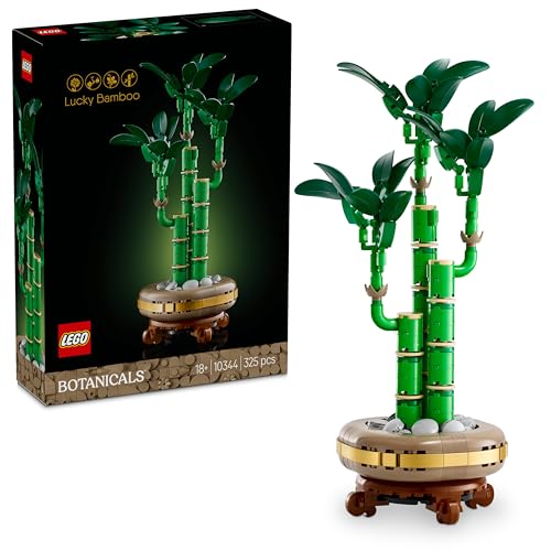 LEGO Botanicals Glücks-Bambus, Kunstpflanze - Bauset für Erwachsene - Geschenk für Einweihungspartys oder Abschlussfeiern für Frauen und Männer - Wohn-Deko 10344