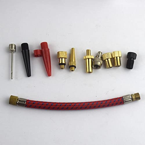 #N/A 11Pcs KIT ADAPTADOR DE BOMBA Set Futebol Airbed Bicicleta Pneu Conector Da Válvula De Agulha