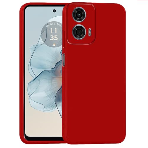 Image of Back Cover for Motorola Moto G24 4G / G24 Power 4G | Full Camera Protection | Premium Liquid Silicon Case | Flexible Bumper Case for Motorola Moto G24 4G / G24 Power 4G (Red)