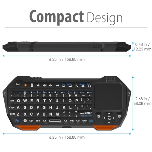 Clavier Bluetooth avec Pavé Tactile QWERTY pour Smart TV et Android Box
