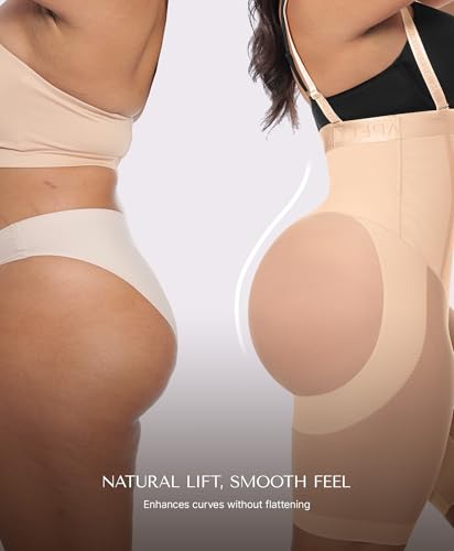 Image of SHAPELLX Fajas Colombianas Shapewear for Women Tummy Control Postpartum Faja Body Shaper Butt Lifting Shorts Bodysuit