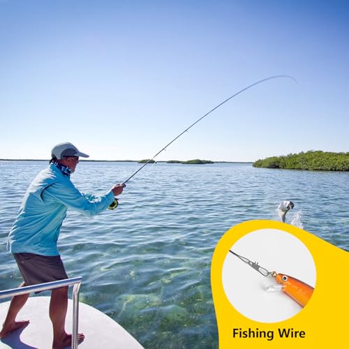 100pcs líderes para pesca acero inoxidable 30 cm miniatura 2