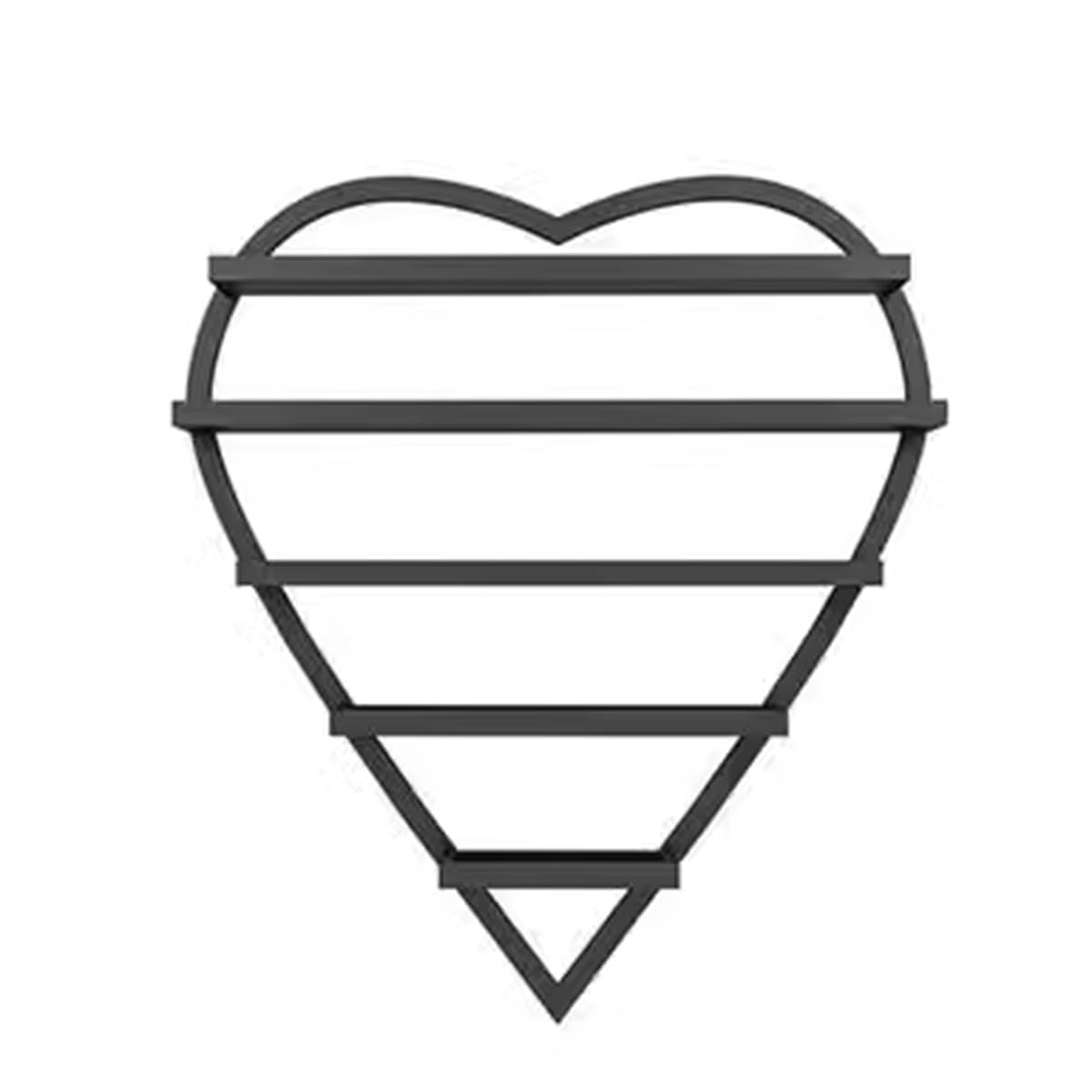 ZBJDX Metal Wall Nail Polish Holder Heart Shaped Essential Oil Bottle Holder Nail Polish Display Stand for Salons
