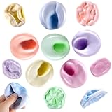 6 PCS Crunchy Squishies Sand Balls Stress Relief Rainbow Glutinous Balls Shapeable Vacuum Stress Ball Sensory Squeeze Sand Stress Relief Novelty Toys for Adults Kids