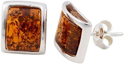 Sterling Silver and Baltic Honey Amber Earrings Lottie
