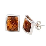 Sterling Silver and Baltic Honey Amber Earrings Lottie