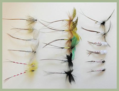 Mayfly Fishing Flies, 18 Mixed Drake, Spent Mayflies, Parachute etc, Size 10, Early Season