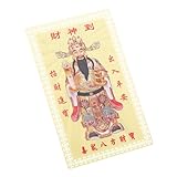 UTHCLO Kleine Amulettkarte Aus Kupfer Wohlstandsflagge Chinesischer Glücksbringer Tragbares Feng Shui Dekorationsamulet Für Frieden Erfolg Und Reichtum