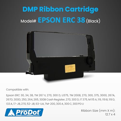 ProDot Dot Matrix Ribbon Cartridge Compatible with EPSON ERC 38 (Pack of 02) - Image 2