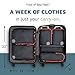 Compression Packing Cubes 6 Piece Set for Travel - Lightweight, Durable Clothes Organizer for Carry-On Luggage and Backpacks by TRIPPED Travel Gear (Grey and Orange)