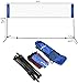 Goplus Portable Badminton Net, 2.5' to 5' Height Adjustable Kids Velleyball Tennis Pickleball Competition Training Net with Stand and Carrying Bag for Outdoor Backyard Indoor (13.8Ft)