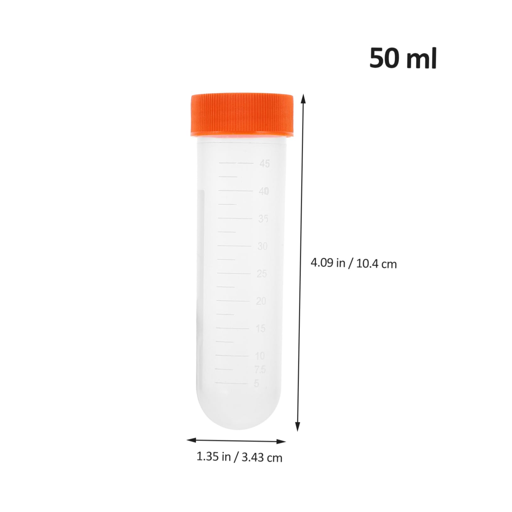 Amosfun 100piezas Tubos De Centrífuga Rosca Para Experimentos Científicos Tipo Probeta Con Tapon Material De Laboratorio