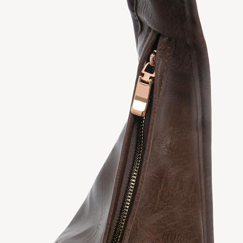 Image of NEWBELLA Hobo Purse, PU Leather Shoulder Bag, Tote Handbag for Work and Travel (Coffee)