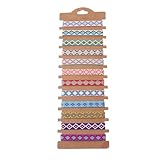PBAHAUP 12 Pulseras De La Amistad, Ajustables Tejidas Para Mujer Hombre, Trenzadas Coloridas Hechas A Mano Bohemias Para Fiestas De Verano En Playa