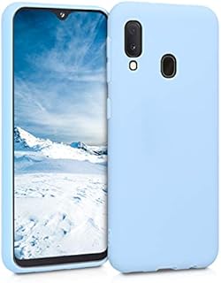 kwmobile TPU Case Compatible with Samsung Galaxy A20e - Case Soft Slim Smooth Flexible Protective Phone Cover - Light Blue Matte