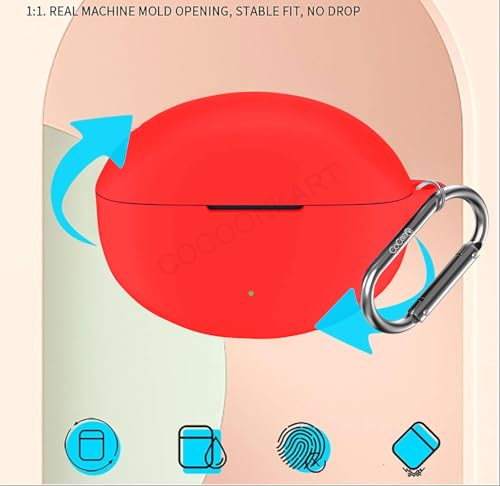 Image of Silicone Case Cover Compatible for OnePlus Nord Buds 3 | 3 Pro (Red)