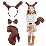 Design sur le thème des écureuils : cet ensemble d'accessoires de déguisement d'animaux est conçu avec un thème classique d'écureuil, des oreilles et des queues d'écureuil réalistes vous permettent d'entrer rapidement dans le personnage, ce qui est le premier choix pour les fêtes d'animaux de la jungle, les jeux de rôle ou les cadeaux sur le thème des animaux.