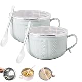 Generisch Set of 3-25 Oz Mug Meals with Lid-Its, Large Soup Mugs with Lids for Coffee...
